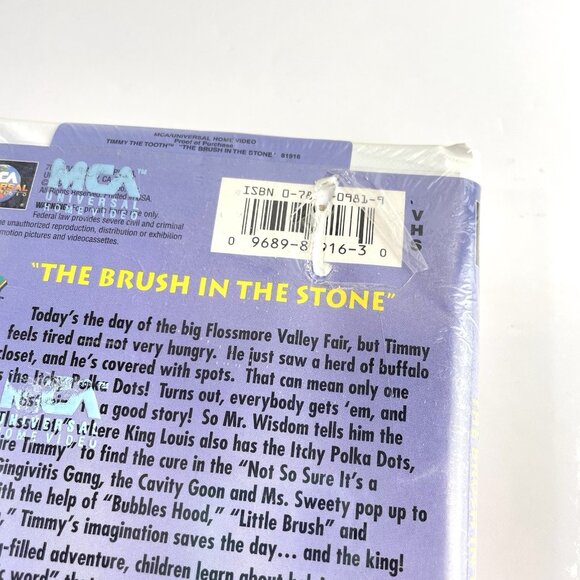 Adventures of Timmy the Tooth The Brush in the Stone (VHS, 1996) New Sealed - Picture 5 of 6